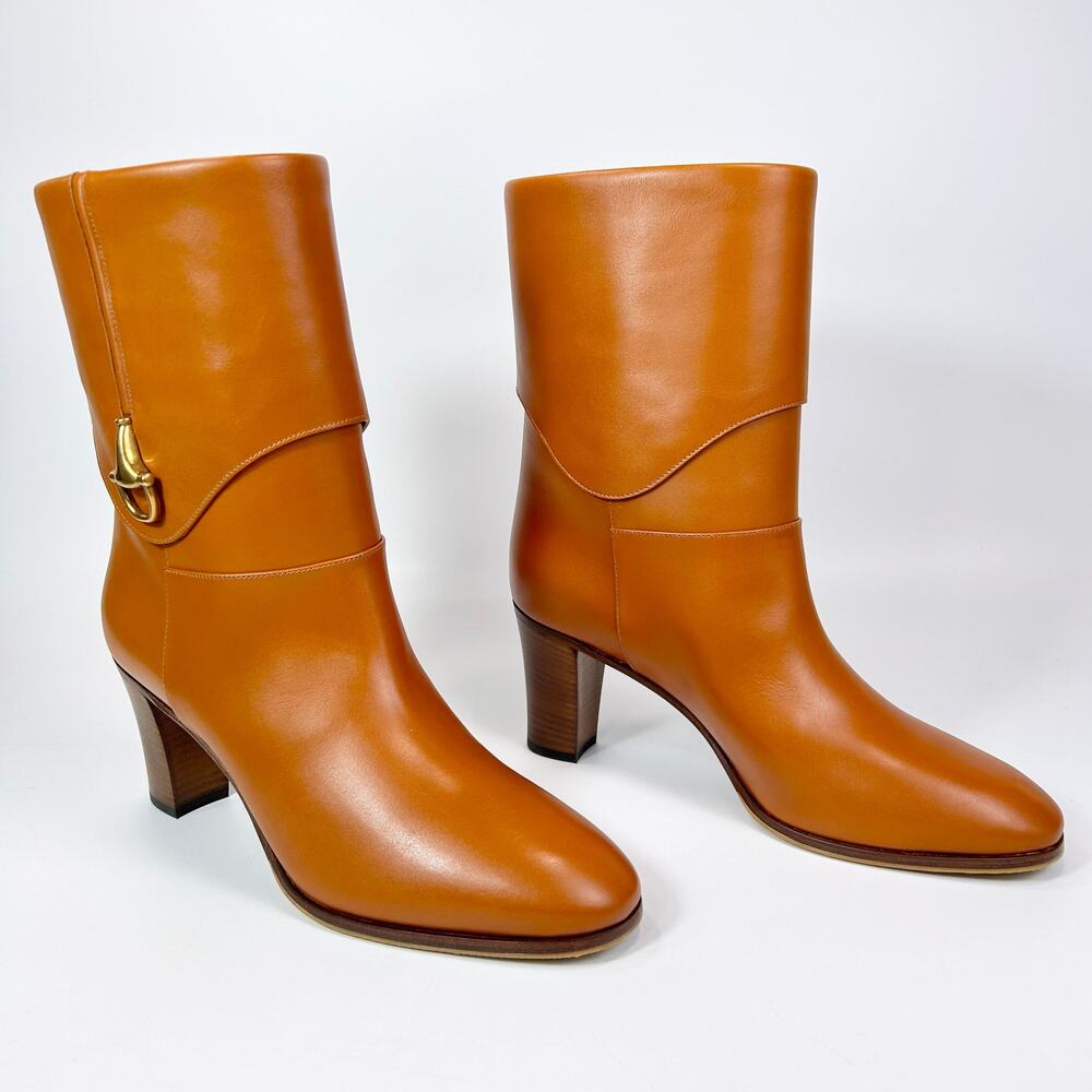 Gucci Tan Leather Ankle Boots - Picture 3 of 9